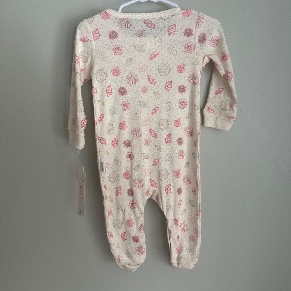 Tahari Baby Girl size 3/6 month cream button up seashell onsie - Picture 6 of 6